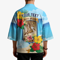 Personalized Collectivity of Saint Martin Kimono Hibiscus Flowers Tropical Beach - Wonder Print Shop
