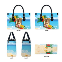 Collectivity of Saint Martin Leather Bag Hibiscus Flowers Tropical Beach - Wonder Print Shop