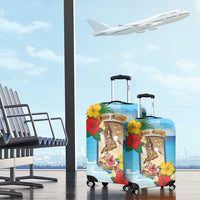 Collectivity of Saint Martin Luggage Cover Hibiscus Flowers Tropical Beach - Wonder Print Shop
