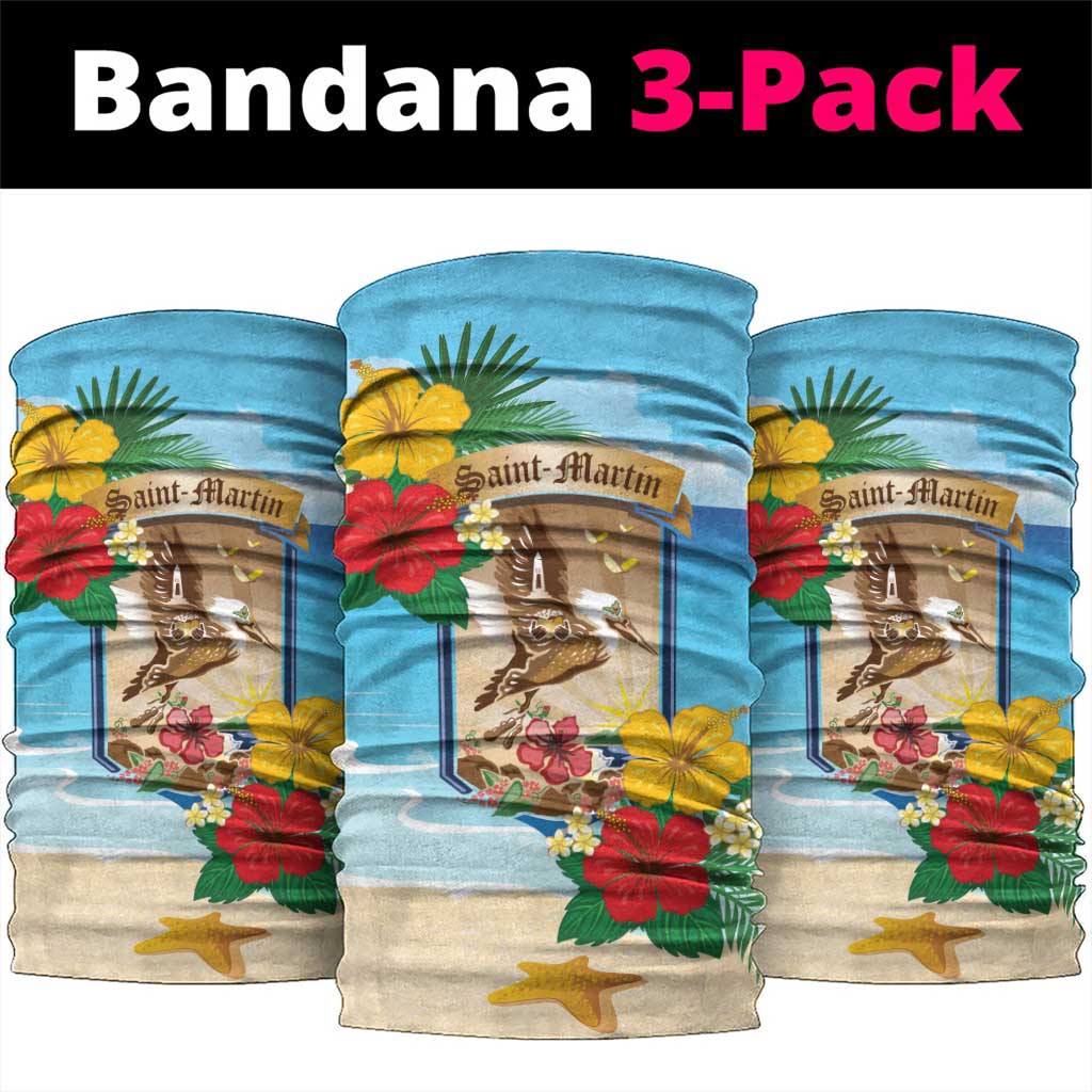 Collectivity of Saint Martin Neck Gaiter Hibiscus Flowers Tropical Beach - Wonder Print Shop