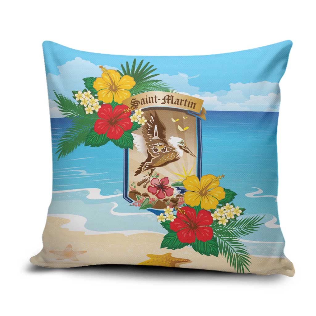 Collectivity of Saint Martin Pillow Cover Hibiscus Flowers Tropical Beach - Wonder Print Shop