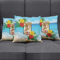 Collectivity of Saint Martin Pillow Cover Hibiscus Flowers Tropical Beach - Wonder Print Shop