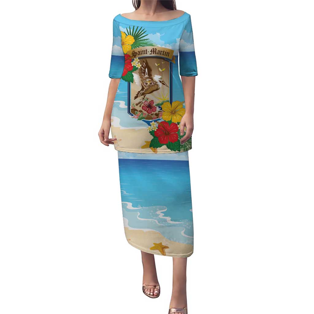 Personalized Collectivity of Saint Martin Puletasi Hibiscus Flowers Tropical Beach - Wonder Print Shop