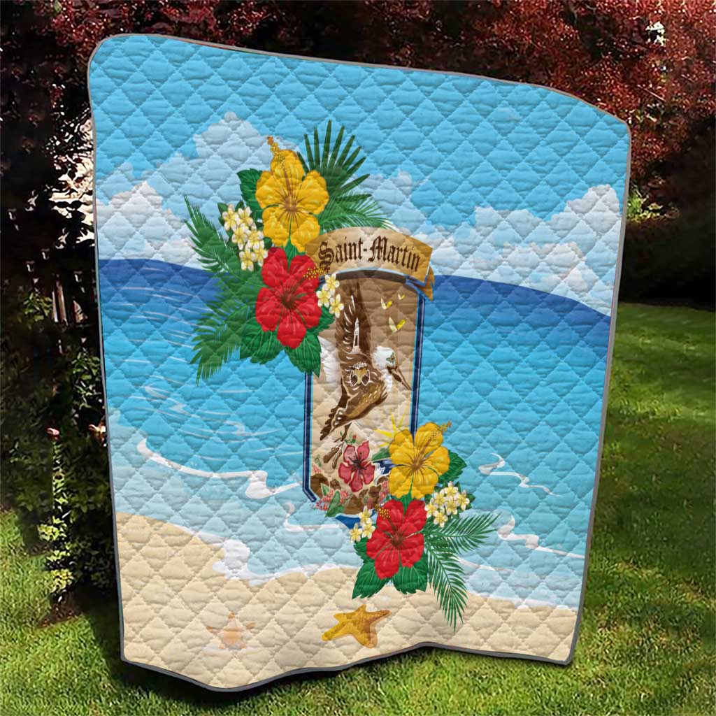 Collectivity of Saint Martin Quilt Hibiscus Flowers Tropical Beach - Wonder Print Shop