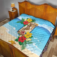 Collectivity of Saint Martin Quilt Hibiscus Flowers Tropical Beach - Wonder Print Shop