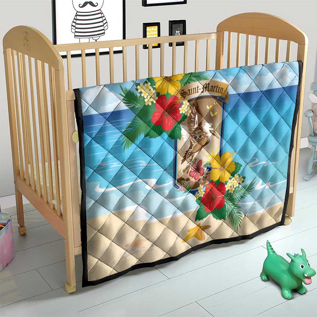 Collectivity of Saint Martin Quilt Hibiscus Flowers Tropical Beach - Wonder Print Shop