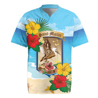Personalized Collectivity of Saint Martin Rugby Jersey Hibiscus Flowers Tropical Beach - Wonder Print Shop
