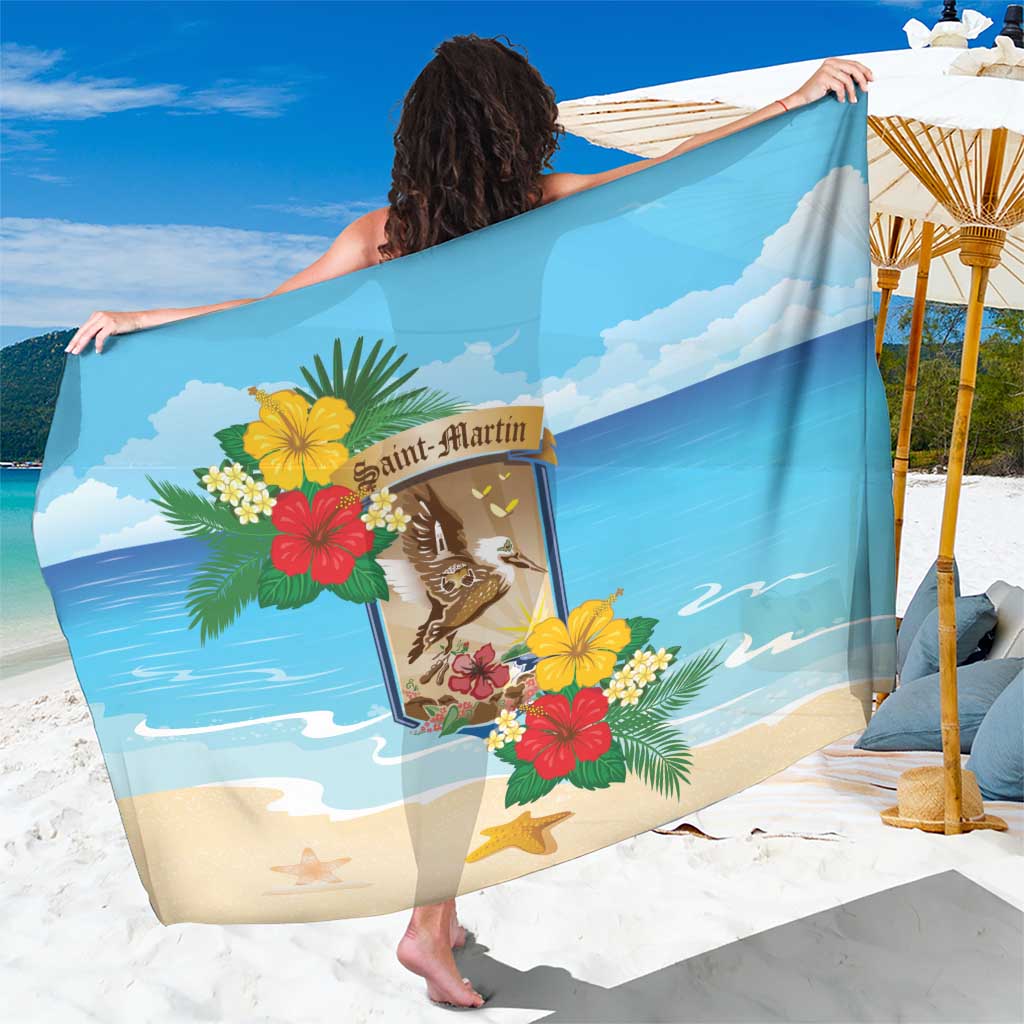 Collectivity of Saint Martin Sarong Hibiscus Flowers Tropical Beach - Wonder Print Shop