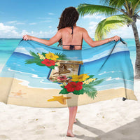 Collectivity of Saint Martin Sarong Hibiscus Flowers Tropical Beach - Wonder Print Shop