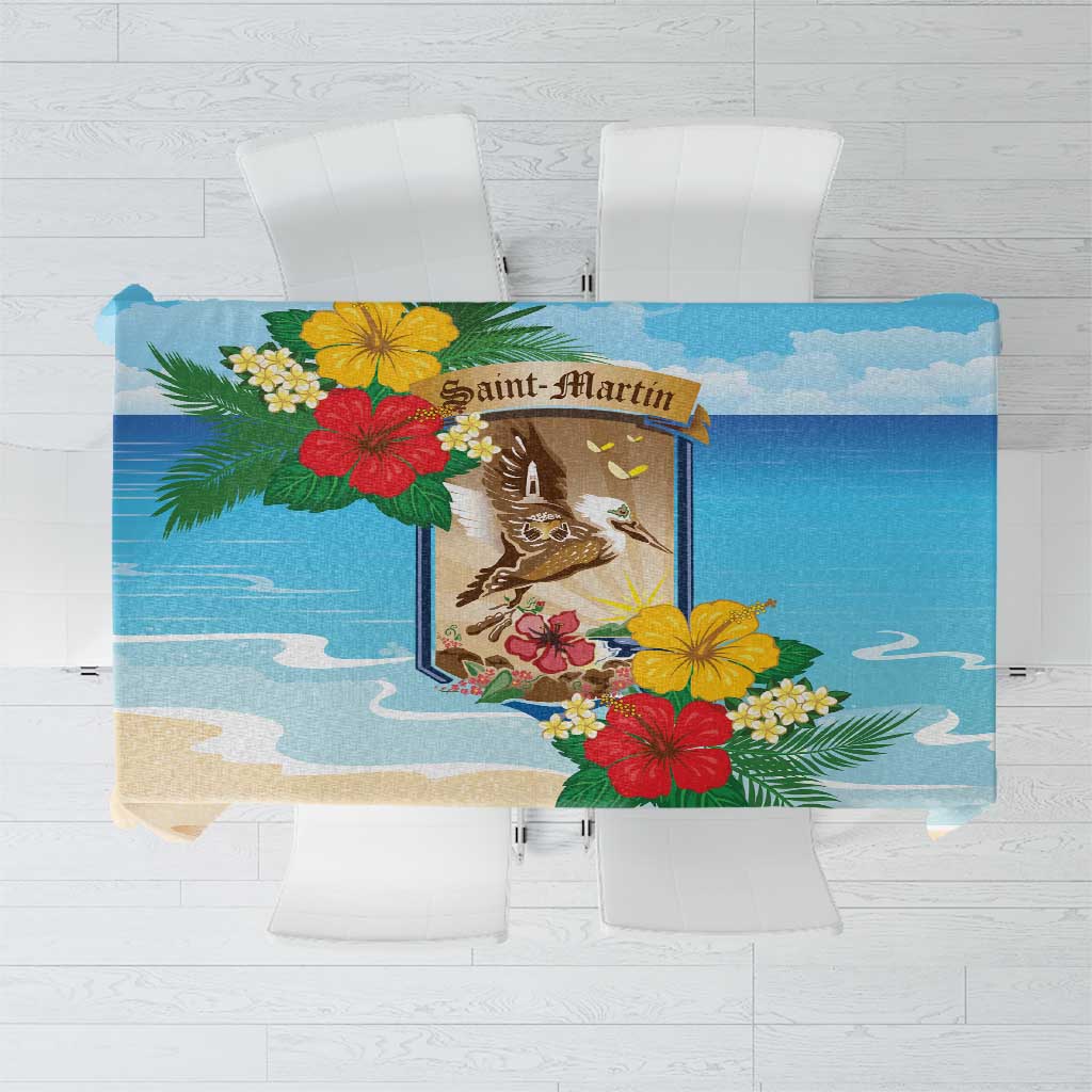 Collectivity of Saint Martin Tablecloth Hibiscus Flowers Tropical Beach - Wonder Print Shop