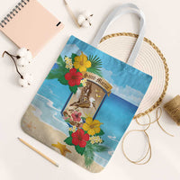 Collectivity of Saint Martin Tote Bag Hibiscus Flowers Tropical Beach - Wonder Print Shop