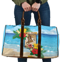 Collectivity of Saint Martin Travel Bag Hibiscus Flowers Tropical Beach - Wonder Print Shop