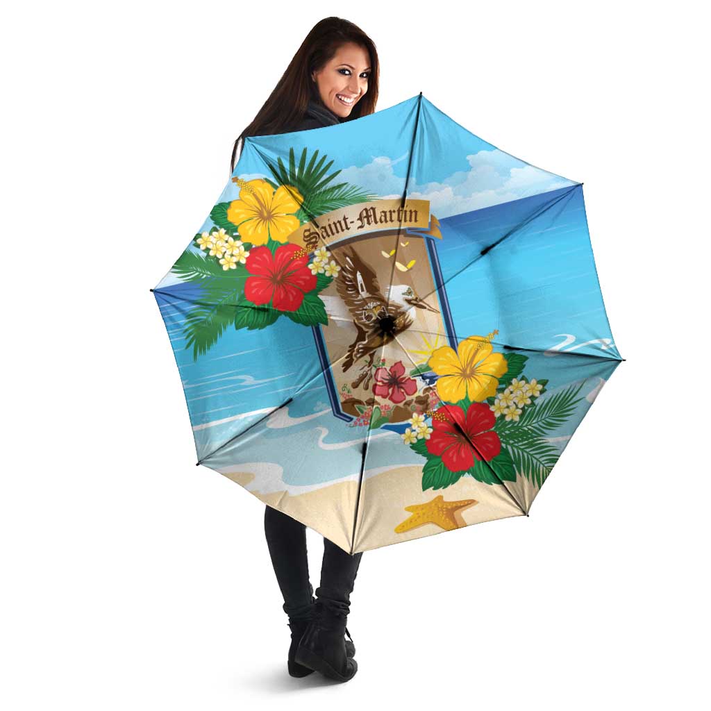 Collectivity of Saint Martin Umbrella Hibiscus Flowers Tropical Beach - Wonder Print Shop