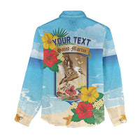 Personalized Collectivity of Saint Martin Women Casual Shirt Hibiscus Flowers Tropical Beach - Wonder Print Shop
