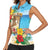 Personalized Collectivity of Saint Martin Women Sleeveless Polo Shirt Hibiscus Flowers Tropical Beach - Wonder Print Shop