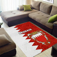Bahrain Independence Day Area Rug Bahrayn Coat Of Arms Floral Pattern - Wonder Print Shop