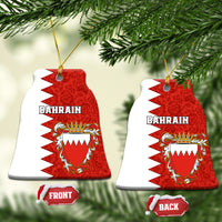 Bahrain Independence Day Ceramic Ornament Bahrayn Coat Of Arms Floral Pattern - Wonder Print Shop
