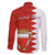 Bahrain Independence Day Family Matching Puletasi Dress and Hawaiian Shirt Bahrayn Coat Of Arms Floral Pattern - Wonder Print Shop