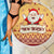 New Jersey Christmas Beach Blanket Cheerful Santa Claus Xmas Pattern - Wonder Print Shop