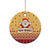 New Jersey Christmas Ceramic Ornament Cheerful Santa Claus Xmas Pattern - Wonder Print Shop