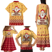 New Jersey Christmas Family Matching Tank Maxi Dress and Hawaiian Shirt Cheerful Santa Claus Xmas Pattern - Wonder Print Shop