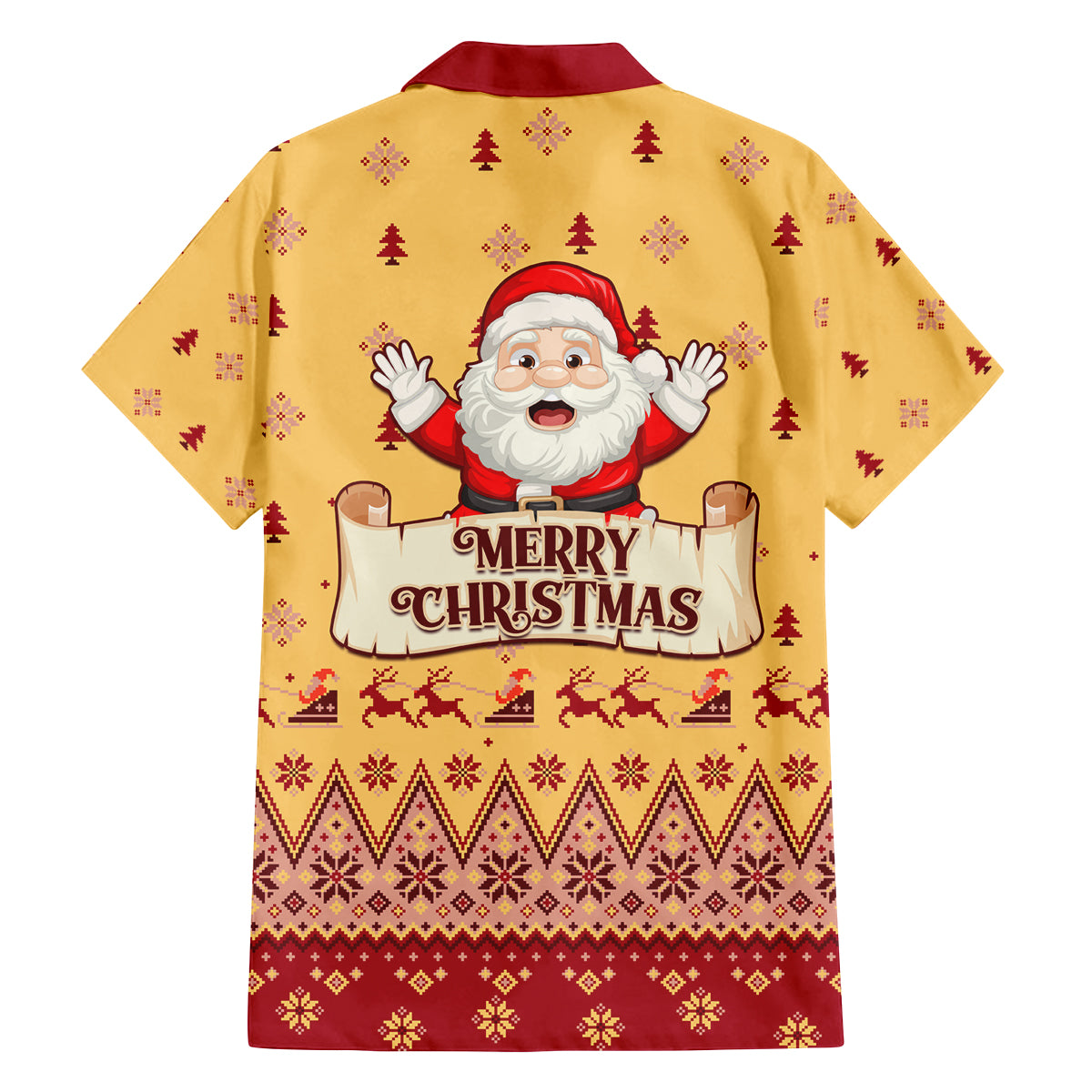 New Jersey Christmas Family Matching Tank Maxi Dress and Hawaiian Shirt Cheerful Santa Claus Xmas Pattern - Wonder Print Shop