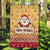 New Jersey Christmas Garden Flag Cheerful Santa Claus Xmas Pattern - Wonder Print Shop