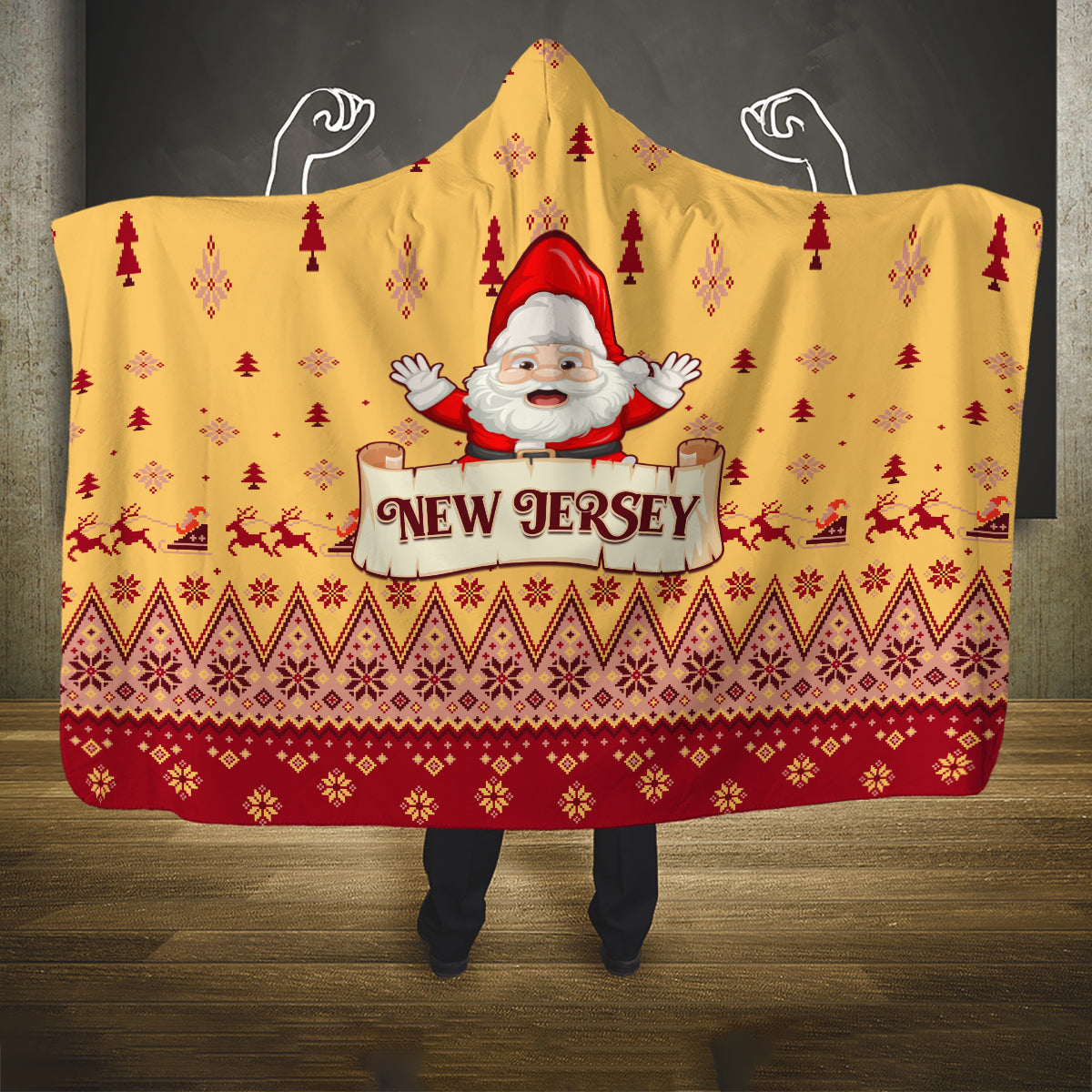 new-jersey-christmas-hooded-blanket-cheerful-santa-claus-xmas-pattern