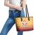 New Jersey Christmas Leather Tote Bag Cheerful Santa Claus Xmas Pattern - Wonder Print Shop