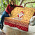 New Jersey Christmas Quilt Cheerful Santa Claus Xmas Pattern - Wonder Print Shop
