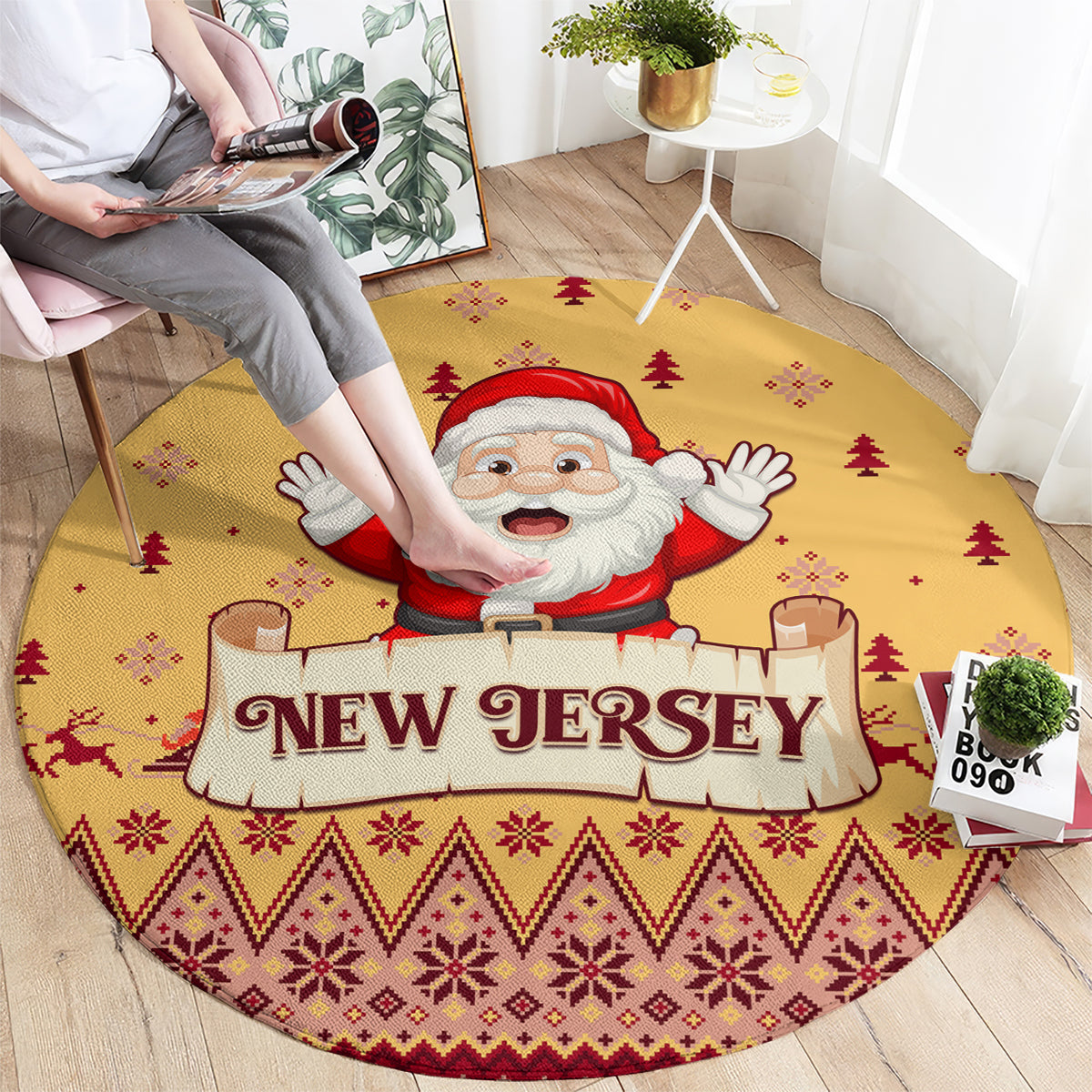 new-jersey-christmas-round-carpet-cheerful-santa-claus-xmas-pattern