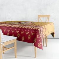 New Jersey Christmas Tablecloth Cheerful Santa Claus Xmas Pattern - Wonder Print Shop