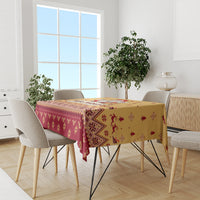 New Jersey Christmas Tablecloth Cheerful Santa Claus Xmas Pattern - Wonder Print Shop