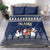 Custom Alaska Christmas Bedding Set Santa Claus With Snowman Reindeer Penguin - Wonder Print Shop
