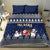 Custom Alaska Christmas Bedding Set Santa Claus With Snowman Reindeer Penguin - Wonder Print Shop