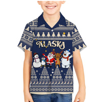 Custom Alaska Christmas Family Matching Mermaid Dress and Hawaiian Shirt Santa Claus With Snowman Reindeer Penguin - Wonder Print Shop