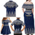 Custom Alaska Christmas Family Matching Off Shoulder Maxi Dress and Hawaiian Shirt Santa Claus With Snowman Reindeer Penguin - Wonder Print Shop