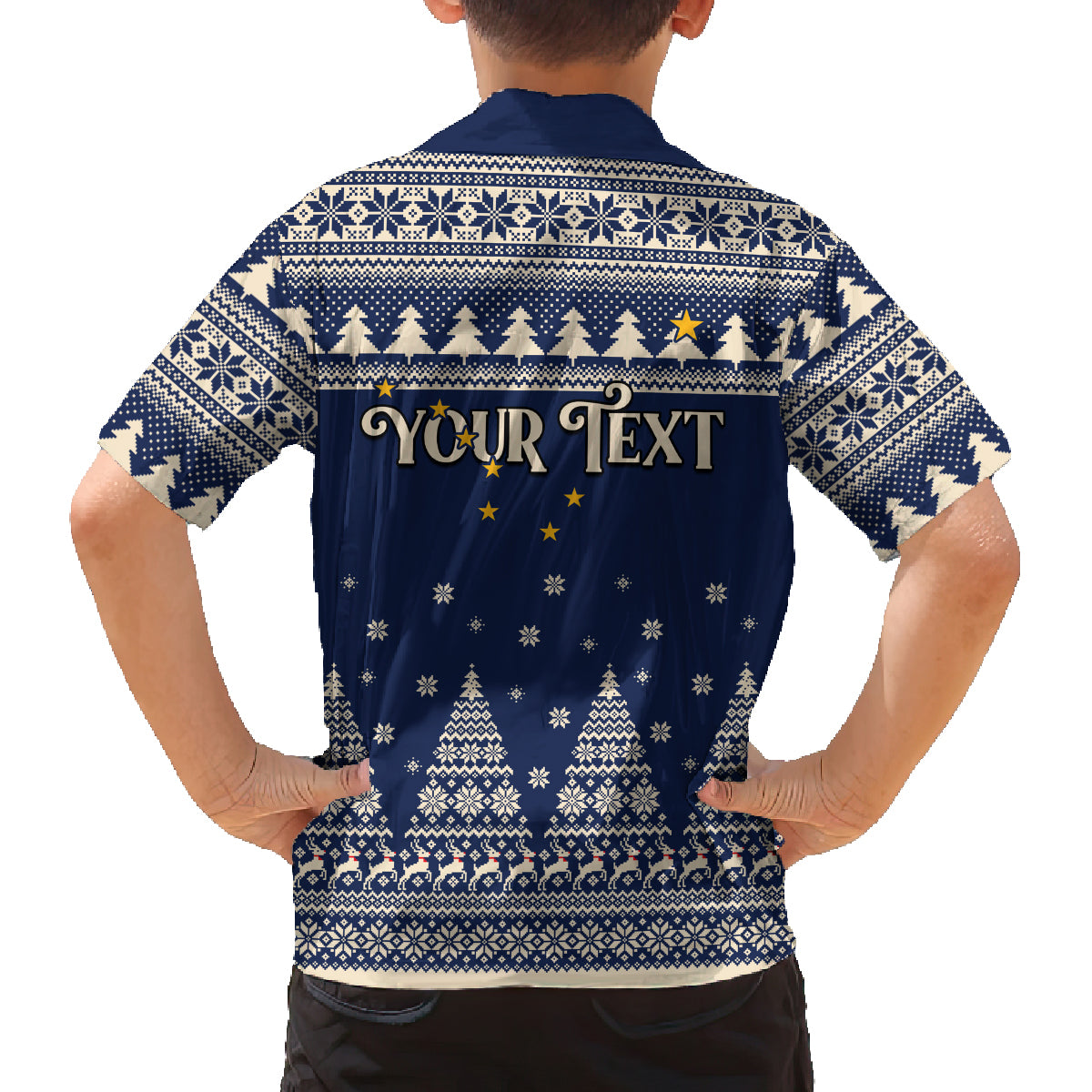 Custom Alaska Christmas Family Matching Off Shoulder Short Dress and Hawaiian Shirt Santa Claus With Snowman Reindeer Penguin - Wonder Print Shop