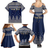 Custom Alaska Christmas Family Matching Summer Maxi Dress and Hawaiian Shirt Santa Claus With Snowman Reindeer Penguin - Wonder Print Shop