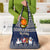 Custom Alaska Christmas Grocery Bag Santa Claus With Snowman Reindeer Penguin