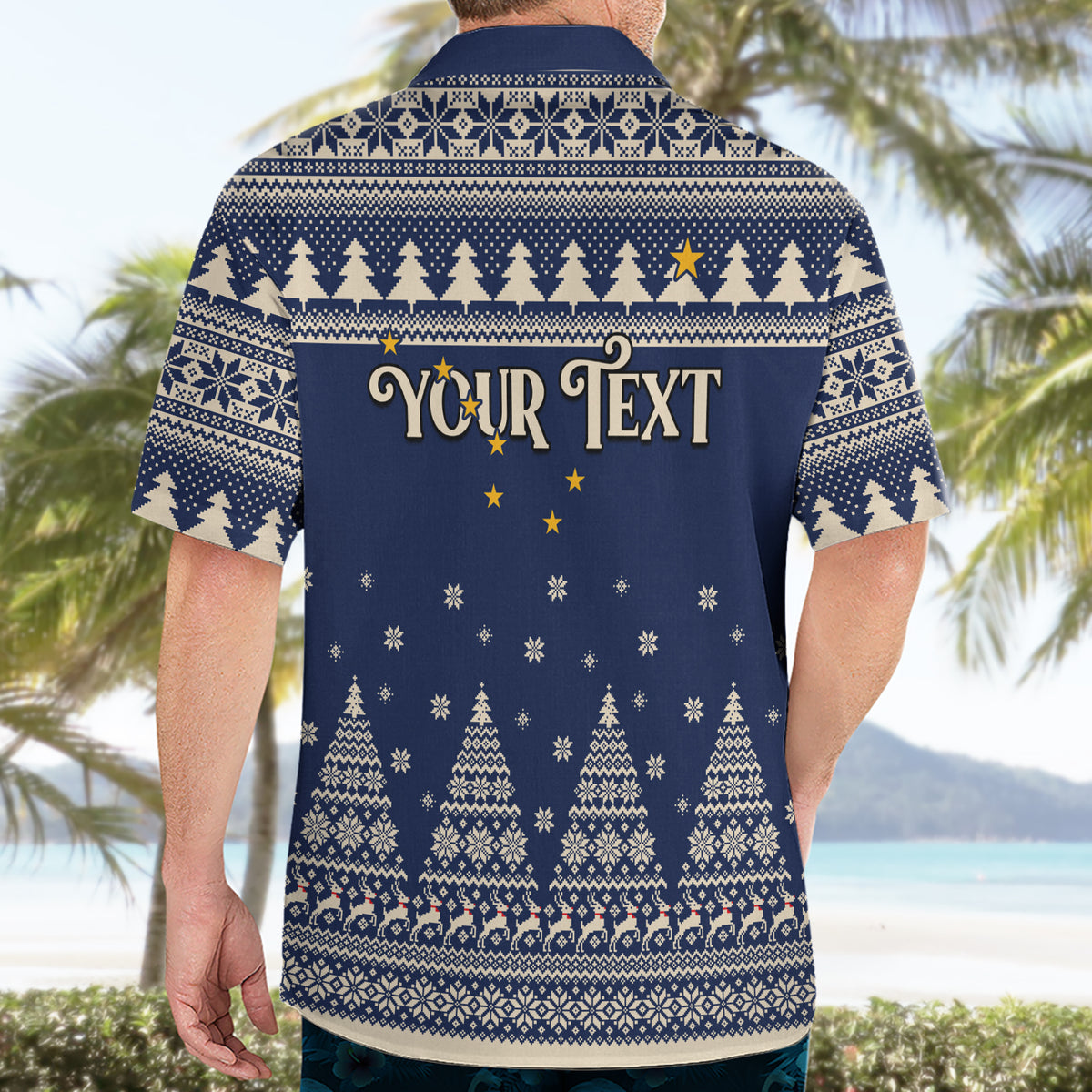 Custom Alaska Christmas Hawaiian Shirt Santa Claus With Snowman Reindeer Penguin - Wonder Print Shop