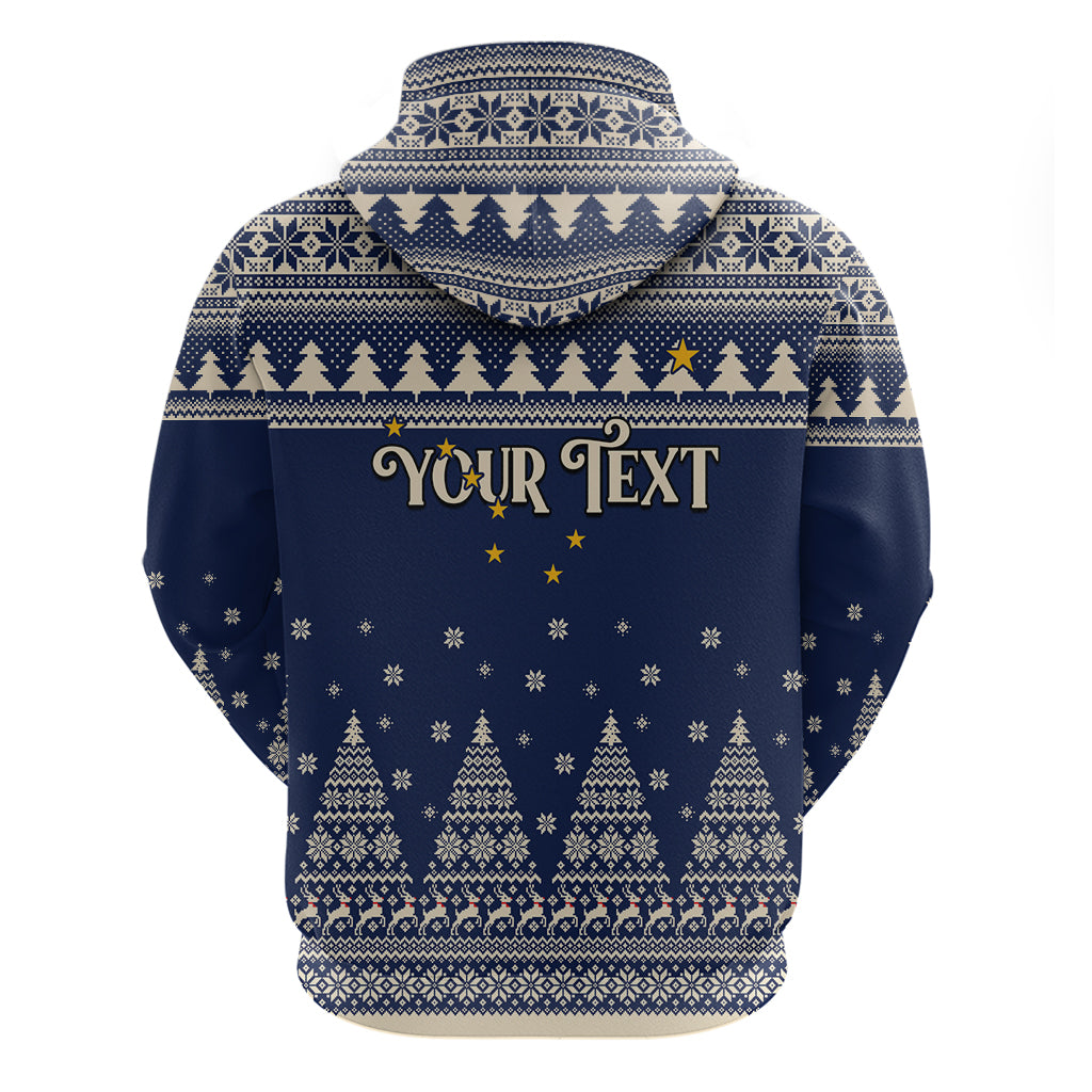 Custom Alaska Christmas Hoodie Santa Claus With Snowman Reindeer Penguin - Wonder Print Shop