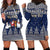 Custom Alaska Christmas Hoodie Dress Santa Claus With Snowman Reindeer Penguin - Wonder Print Shop
