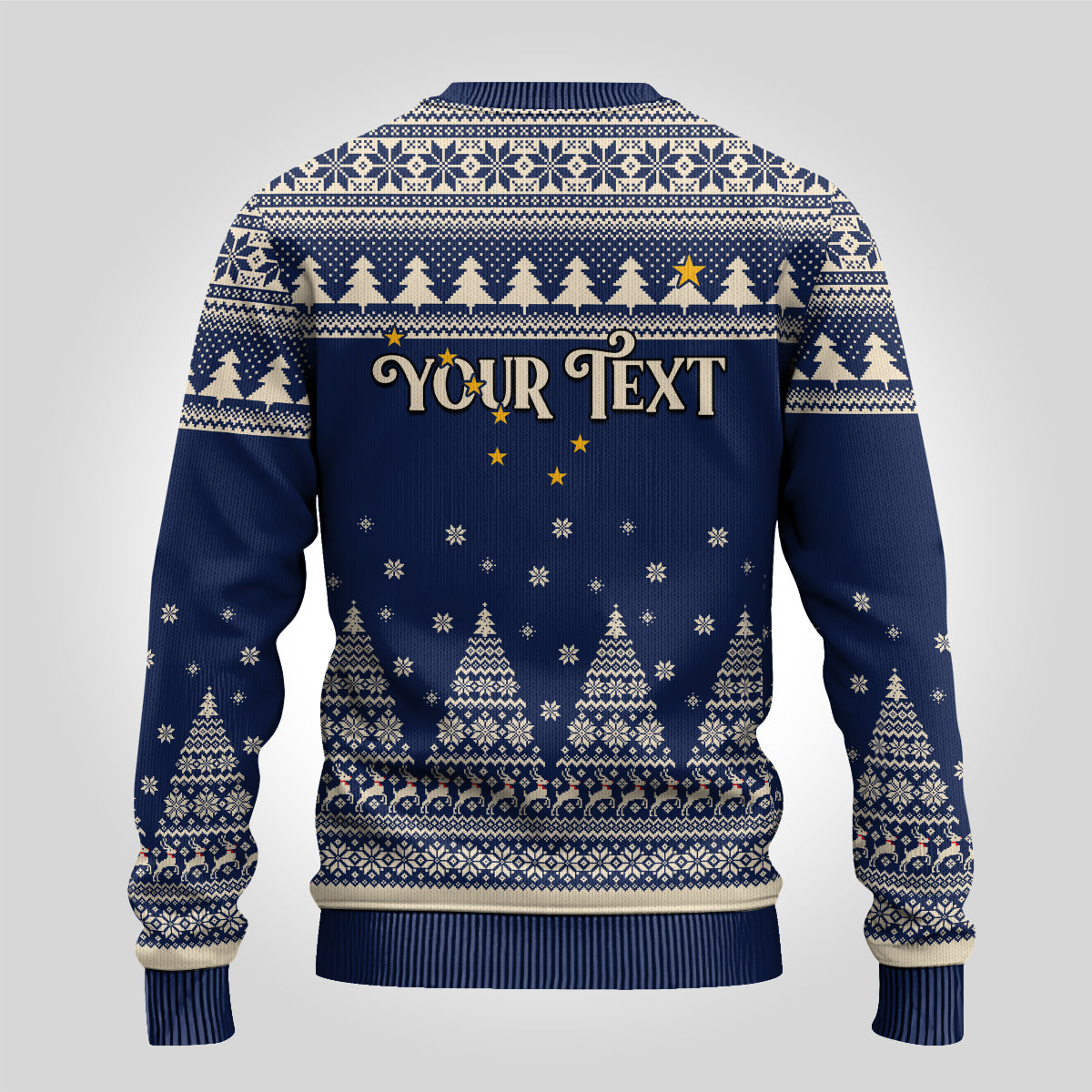 Custom Alaska Christmas Ugly Christmas Sweater Santa Claus With Snowman Reindeer Penguin - Wonder Print Shop