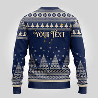 Custom Alaska Christmas Ugly Christmas Sweater Santa Claus With Snowman Reindeer Penguin - Wonder Print Shop