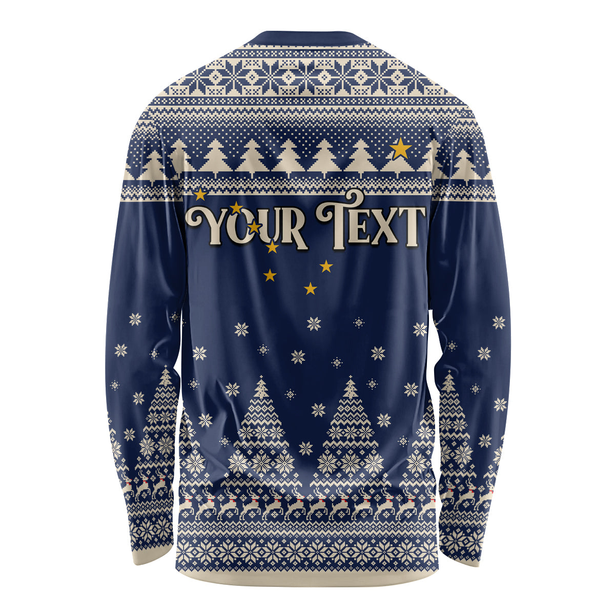 Custom Alaska Christmas Long Sleeve Shirt Santa Claus With Snowman Reindeer Penguin - Wonder Print Shop