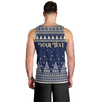 Custom Alaska Christmas Men Tank Top Santa Claus With Snowman Reindeer Penguin - Wonder Print Shop