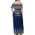 Custom Alaska Christmas Off Shoulder Maxi Dress Santa Claus With Snowman Reindeer Penguin - Wonder Print Shop