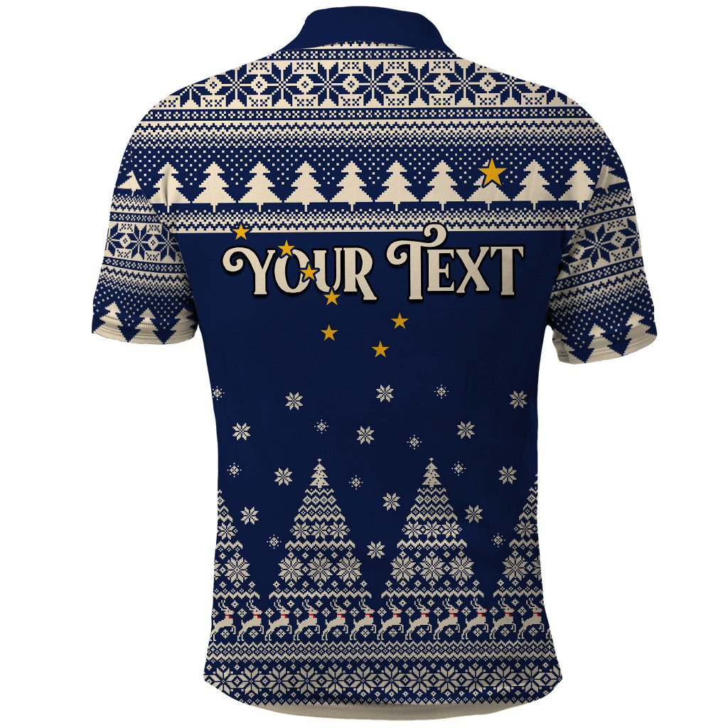 Custom Alaska Christmas Polo Shirt Santa Claus With Snowman Reindeer Penguin - Wonder Print Shop
