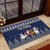 Custom Alaska Christmas Rubber Doormat Santa Claus With Snowman Reindeer Penguin - Wonder Print Shop